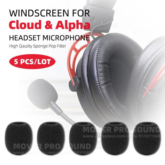 Protetor de Microfone para Fones HyperX Cloud Alpha S I II - Espuma Windscreen e Filtro Pop para Som Cristalino