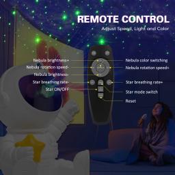 Star Projector Galaxy Light, Starry Night Magic Galaxy Astronaut Night Light para quarto de crianças, Efeito Nebula, Projeção ajustável - Image 5