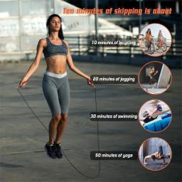 Corda de aço profissional para homens e mulheres, pular corda, ginástica ajustável, fitness, treino, 2022 - Image 4