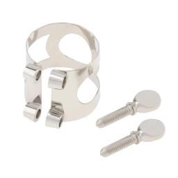 Chapeamento de níquel de cobre prata clarinete bocal ligadura carinet peça de substituição para clarinete plano b com parafusos ajustáveis - Image 6
