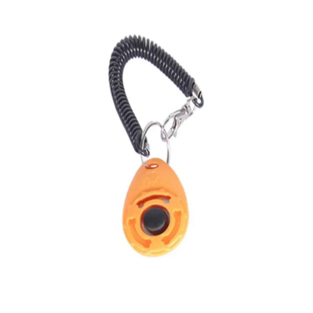 Clicker de Treinamento Oval para Cães e Gatos com Cinta Ajustável e Som, Acessório Multi-Colorido, Ideal para Treinamento Eficiente 1Pc