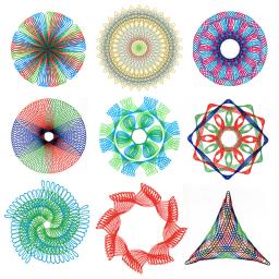 Kit de desenho de arte espiral para crianças, a maneira clássica de fazer incontáveis, conjunto de brinquedos, desenhos incríveis, espirógrafo, 22 peças - Image 4