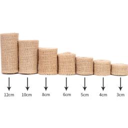 2m/rolo de fita de juta natural artesanato presente diy embrulho juta serapilheira costura tecido toalha de mesa casamento decoração para casa - Image 2
