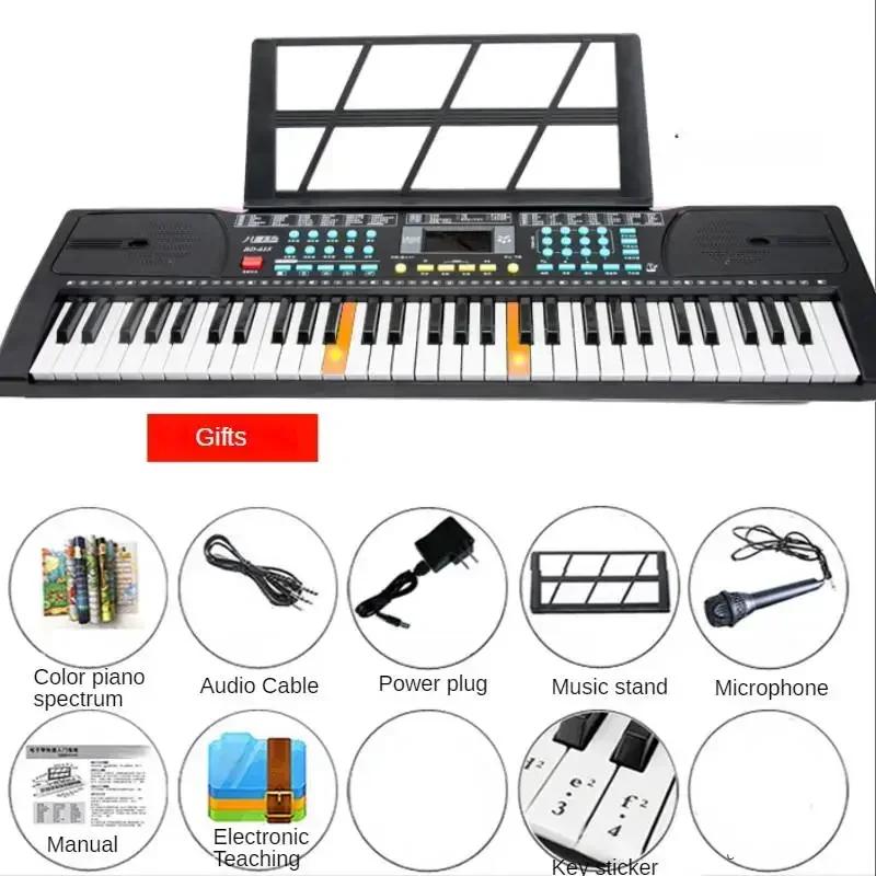 Piano Digital Portátil para Crianças, Teclado Profissional, Controlador Midi, 61 Teclas, Instrumento Musical - Image 1