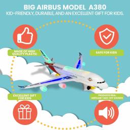 Brinquedo de avião eletrônico com rotação automática, luzes piscantes e sons musicais - presente de aeronave para meninos e meninas de 3 a 12 anos - Image 4