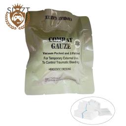 Gaze de caulim hemostática combate trauma de emergência z-fold solúvel para ifak tático militar kit de primeiros socorros curativo médico - Image 1
