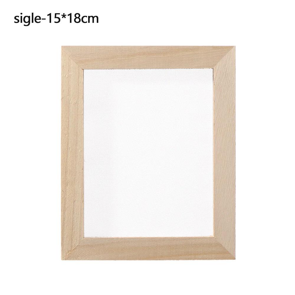 Moldura De Fabricação De Papel Multi-tamanho, tela De Fabricação De Papel DIY Aprendendo Artesanato De Madeira Presente Molde De Malha De Madeira - Image 1
