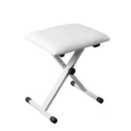 Banquinho Piano Branco X-Shaped Teclado Banquetas, 3 Engrenagens Altura Ajustável, Instrumento Musical, Acessórios Piano - Image 1