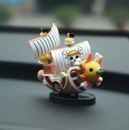 Anime uma peça navio figura luffy modelo de brinquedo super bonito mini barco THOUSANDSUNNY ir feliz montado modelo figura de ação presentes - Image 4