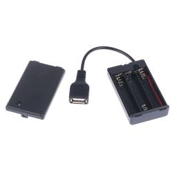 Suporte de bateria portátil Mini AA AAA, Storage Box Case, fonte de alimentação USB, caixa de bateria para 5050, 3528, 2835, LED Strip Light, 1Pc - Image 6