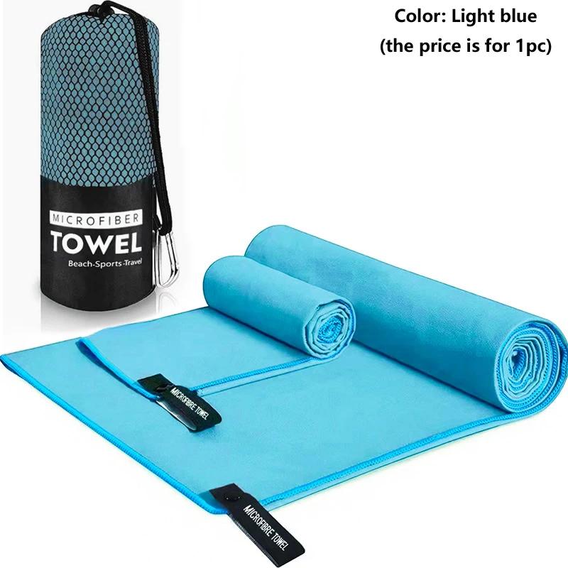 Toalha de esportes de secagem rápida, toalhinha para nadar, ginásio, fitness, camping, corrida, praia, azul, cinza, verde, laranja, 40x80, 76x152cm - Image 1