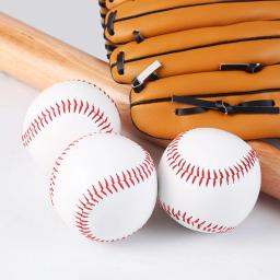 Bola de beisebol artesanal para atletismo de grupo, 9 Polegada, treinamento do jogo, PVC, macio interno, espuma sólida, bola insuflável, 3pcs - Image 3