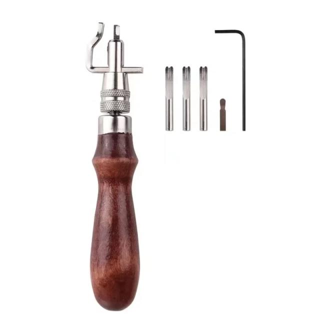 Kit Multifuncional de Ferramentas de Couro: 7 em 1 para Costura Ajustável e Entalhe DIY