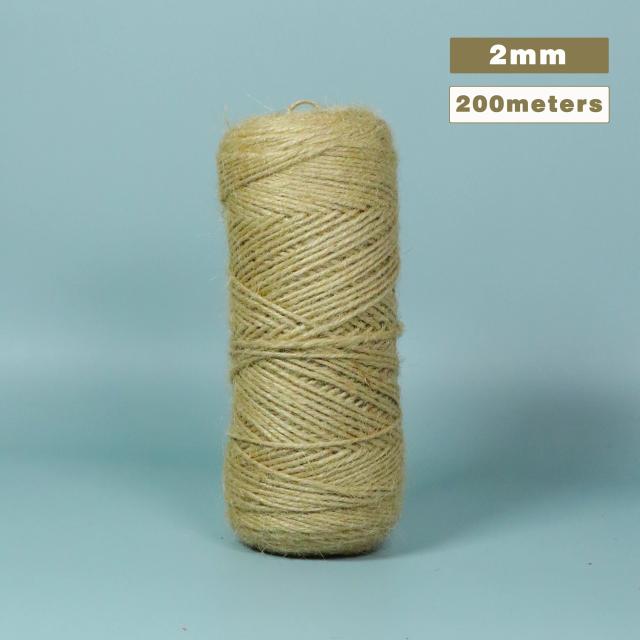 Corda de Juta Natural para Artesanato e Costura, Ideal para Decoração de Natal, Casamentos e Projetos DIY de 2-8mm