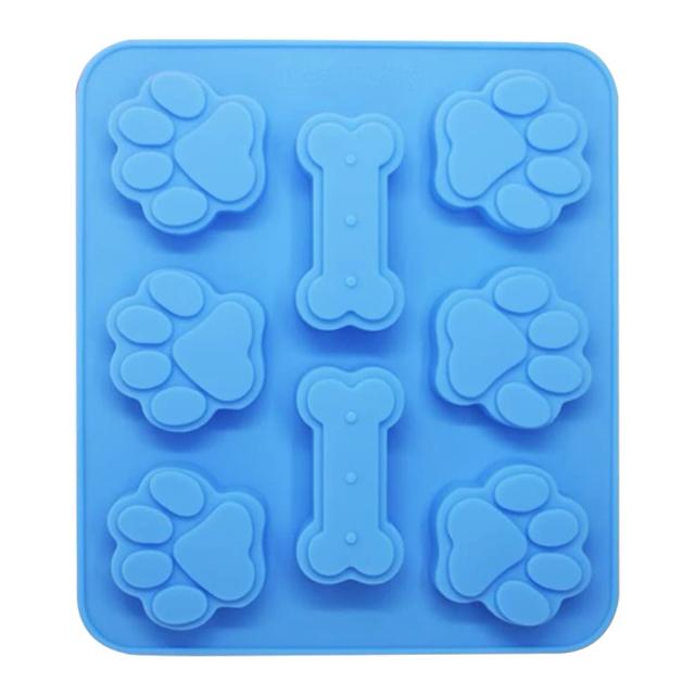 Moldes de Silicone para Cães: Bandejas Reutilizáveis para Doces, Gelo e Biscoitos Seguros para Forno e Microondas