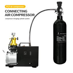 Tuxing-Fibra De Carbono Cilindro com Válvula Reguladora, Garrafa De Ar Comprimido, Tanque HPA para Mergulho, 300Bar, 1.2 L, 4500Psi, M18 * 1.5 - Image 4