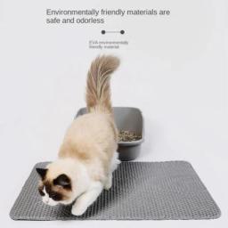 EVA Eco-friendly Double Layer Cat Litter Mat, Non-slipCat Litter Sand Mat para WC Cat Acessórios, 70x120cm - Image 5