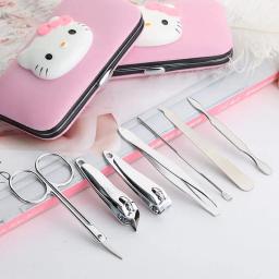 Hello Kitty Household Nail Scissors Set, Nail Clippers especiais, ferramentas de beleza manicure, portáteis, homens e mulheres, 7 pcs - Image 2