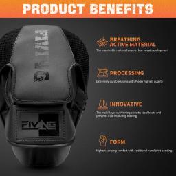 Luvas de couro focus para artes marciais, boxe para homens, mulheres, crianças, treinamento de boxe, soco curvo, karatê - Image 2