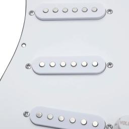 Top de guitarra elétrica com captadores, branco puro, triplo, material PVC, adequado para St Fd, acessórios de guitarra, 2 pcs - Image 3