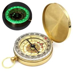 Portátil bronze ouro cor cobre bolso bússola, navegação com display noctilucence, acampamento ao ar livre e caminhadas, novo - Image 5