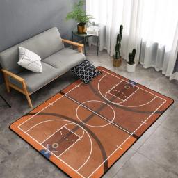 Tapete de quadra de basquete para crianças, quarto infantil, rastejando jogando tapete, sofá de casa, tapete de decoração, tapetes antiderrapantes, desenhos animados - Image 2