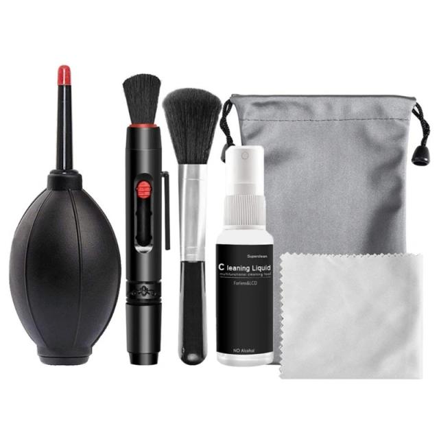 Kit Completo para Limpeza de Câmeras DSLR: Cotonetes, Panos de Microfibra e Caneta de Limpeza