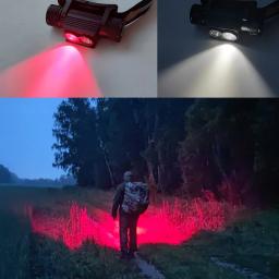 H25LR LED 90 High CRI Recarregável Farol Poderoso Lanterna de Cabeça Leve com Luz Branca Brilhante 660nm Tocha Vermelha Profunda - Image 6
