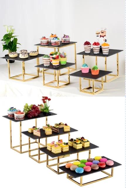 Conjunto de 18 Peças de Bandejas Douradas para Bolos e Doces - Ideal para Festas, Buffets e Casamentos