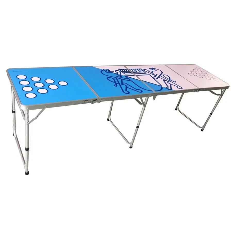 Mesa dobrável portátil de alumínio para festa de 8 pés, mesa dobrável para pong de cerveja ao ar livre