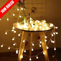 USB LED bola corda luzes, a pilhas, globo ao ar livre, fada luz para o casamento, o Dia das Bruxas, jardim, decoração de Natal - Image 1