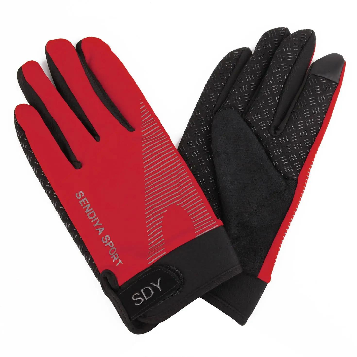 Luvas de ciclismo verão fino equitação macio respirável proteção uv dedo cheio ajustável das mulheres dos homens da motocicleta bicicleta esportes luva - Image 1