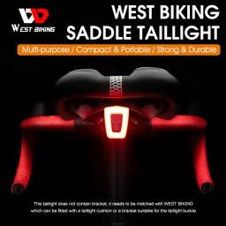 West Biking LED recarregável Taillights, Luz traseira da bicicleta, Luz do capacete de ciclismo, Lanterna USB, Segurança Night Riding luzes traseiras - Image 6