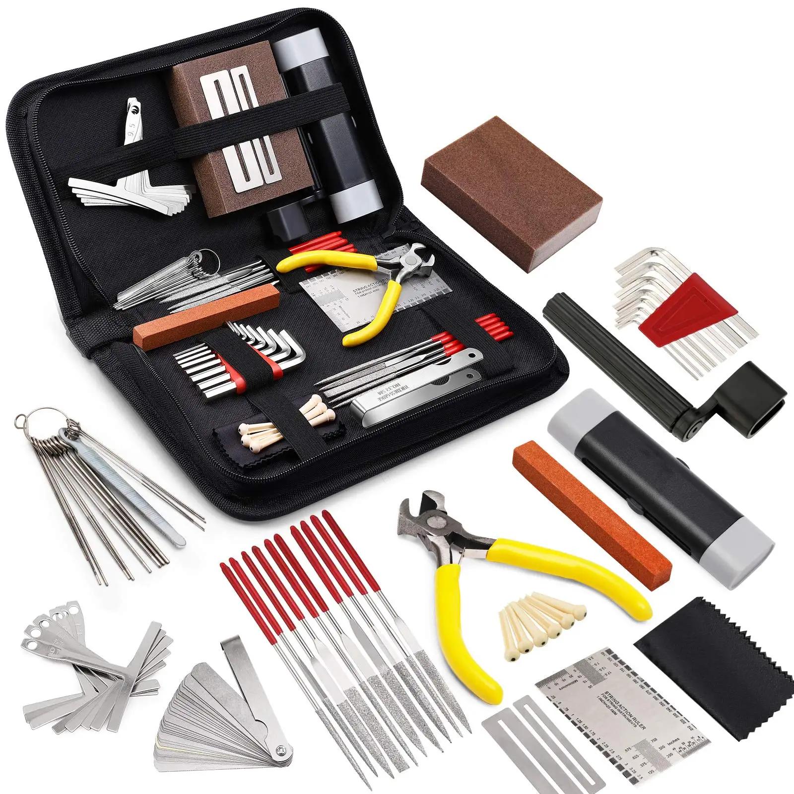 Miwayer 45/72PCS Guitar Tool Kit para Set Up, Guitar Reparação Manutenção Tool Kit com cordas de guitarra/Ponte/Pinos Acessórios - Image 1