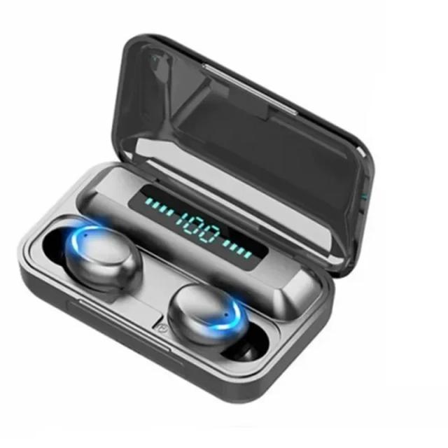 Fones de Ouvido Bluetooth Estéreo 9D à Prova d'Água com Graves Potentes e Controle de Toque para Esportes e Uso Diário.