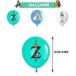 Decoração de festa Tears of the Kingdom para crianças, balão, cartões, acessórios para festas de aniversário, Zelda - Image 5