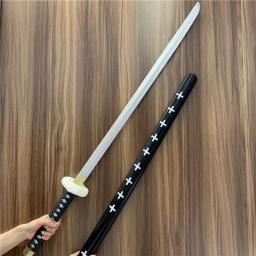 Preto Zoro Samurai Espada, Lei Trafalgar, Cosplay Arma, Katana Knife, Segurança PU, Ninja Prop Brinquedos, 104 centímetros - Image 3