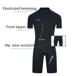Neoprene Quente Espessado Wetsuit, Macacão Manga Curta, Proteção Solar, Surf, Snorkeling, Natação, Fato De Mergulho, 2mm - Image 3
