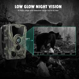 HC801A Caça Trail Camera com visão noturna, movimento ativado, Outdoor Trail Camera, gatilho, Scouting Wildlife - Image 3