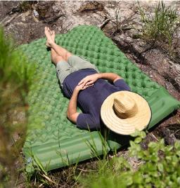 Colchão de ar à prova de umidade com travesseiro, Outdoor Camping Mat, 2 Pessoa Tent Pump, 190x120cm, Novo - Image 6