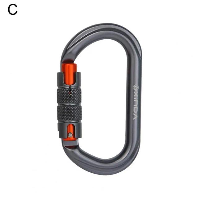 Mosquetão D-Shape XINDA com Fivela de Segurança para Escalada - Capacidade de 25kN e Acessórios de Alta Performance