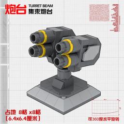 Diy moc bloco de construção de partículas moc montado até a instalação exterior radar foguete lançador gnaku bateria módulo robô - Image 5