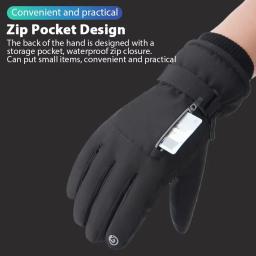 Nofoxo inverno luvas de esqui térmica à prova dwaterproof água tela toque luvas esportes ao ar livre quente ciclismo pesca correndo luvas das mulheres dos homens - Image 4