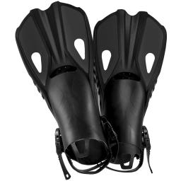 Barbatanas de snorkel nadadeiras de mergulho curto sapo sapatos teia de pato ajustável silicone tamanho de viagem salto aberto adulto das mulheres dos homens juventude criança - Image 1