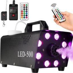 Controle Remoto Máquina de Nevoeiro e RGB LED Light, 3in 1, Stage Show, Máquina de fumaça, Disco, KTV, DJ, Festa, Clube, Bar, Evento, 500W - Image 4
