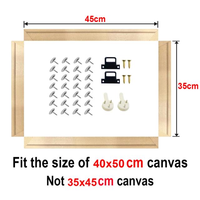 Moldura de Madeira 35x45cm para Quadros 40x50cm - Perfeita para Pinturas, Decoração de Casa e Cartazes