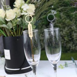 50 pçs personalizado bebida agitadores decorações de casamento bar festa cocktail agitador chuveiro do bebê swizzle amor diamante decorações - Image 6