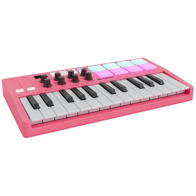 Controlador MIDI M-VAVE SMK25 II: Teclado e Percussão Bluetooth para Música e Combate com Arranjador Integrado
