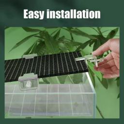 Acessórios para aquário Transparente Acrílico Suporte Suporte Anti-salto Net Fish Tank Cover Grid Bottom Isolation Plate - Image 3