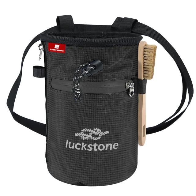Bolsa de Giz Premium para Escalada com 2 Bolsos com Zíper e Escova de Giz - O Presente Ideal para Escaladores